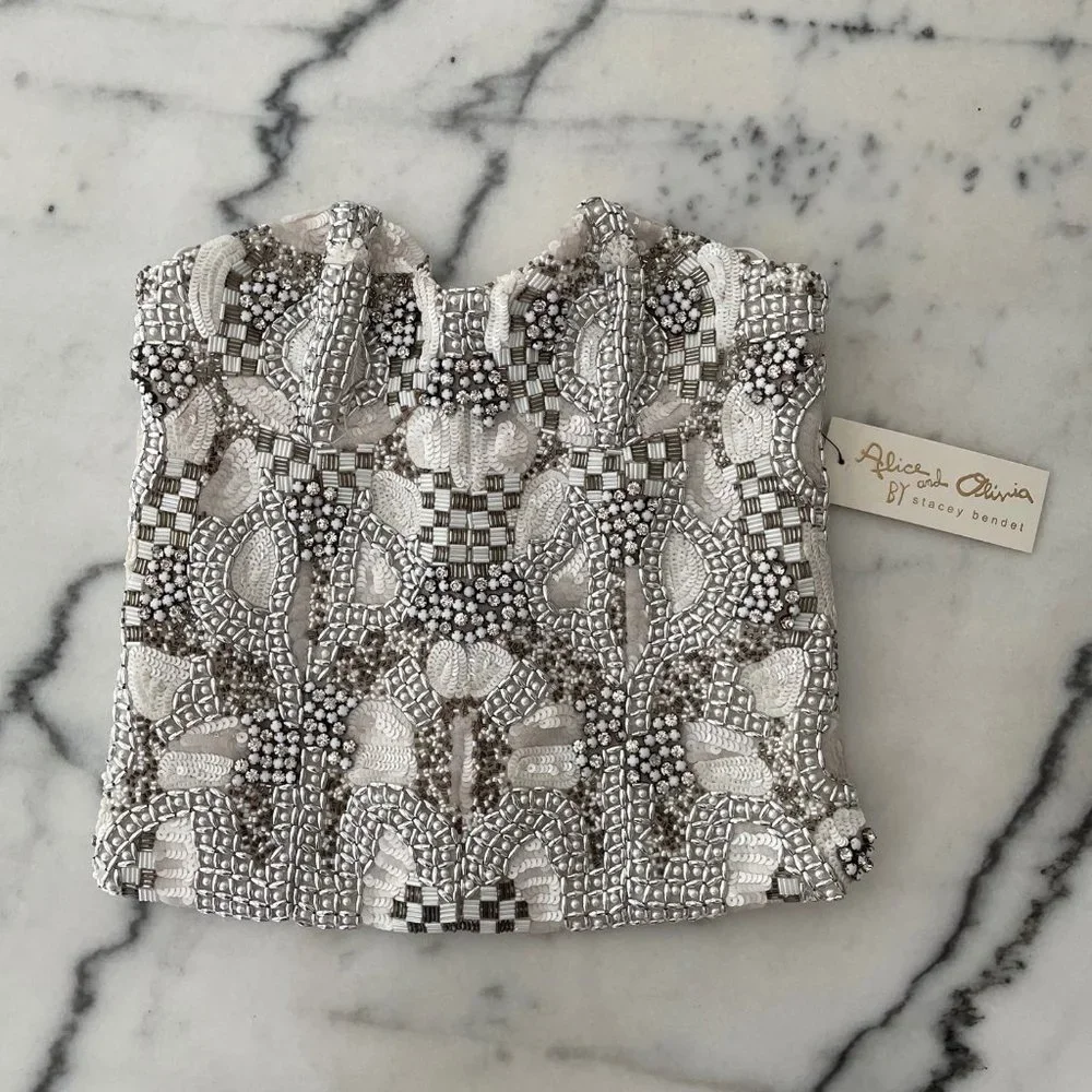 Alice + Olivia Embellished Bustier - Picture 3 of 16